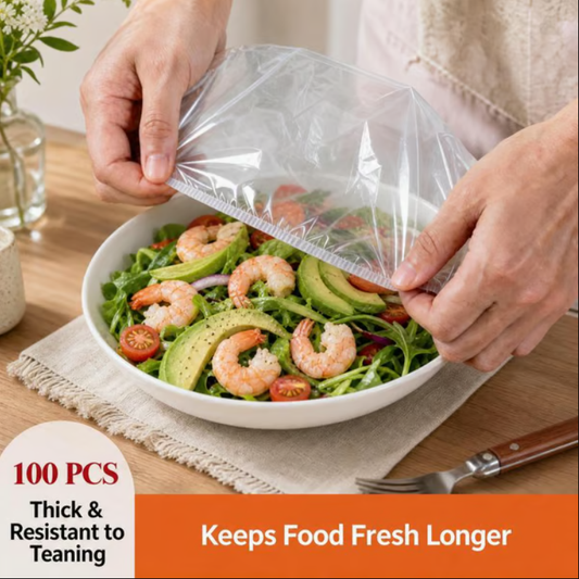 🔥LAST DAY SALE 49% OFF-100Pcs Medium Reusable Elastic Plastic Bowl Covers - Kitchen Bread Proofing
