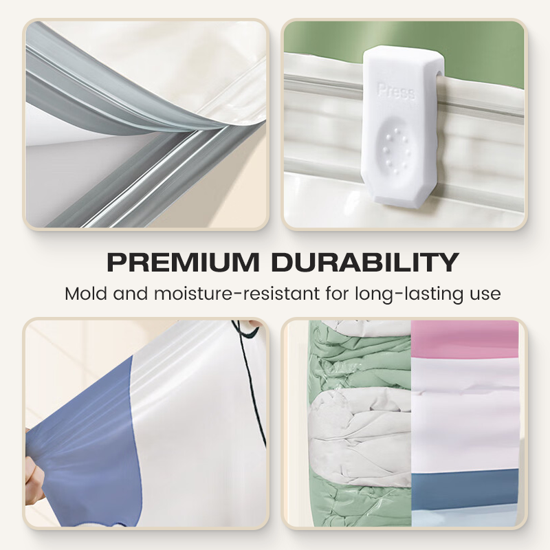 🥳LAST DAY BUY 2 GET 1 FREE!!💞50K+ SOLD!🧳💨No‑Pump Vacuum Storage Bags – Press & seal, no pump needed. Saves 80% space, keeps clothes dry & dust‑free. Perfect for bulky bedding & off‑season gear. 🛏️🗄️