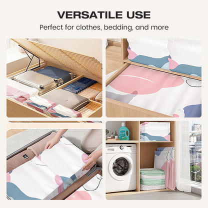 🥳LAST DAY BUY 2 GET 1 FREE!!💞50K+ SOLD!🧳💨No‑Pump Vacuum Storage Bags – Press & seal, no pump needed. Saves 80% space, keeps clothes dry & dust‑free. Perfect for bulky bedding & off‑season gear. 🛏️🗄️