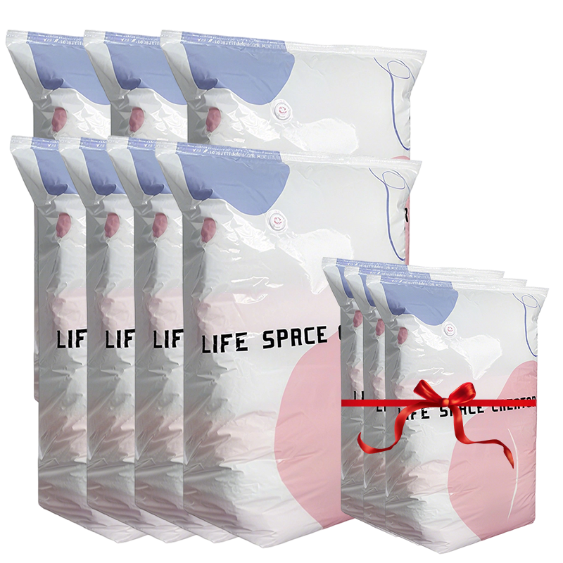 🥳LAST DAY BUY 2 GET 1 FREE!!💞50K+ SOLD!🧳💨No‑Pump Vacuum Storage Bags – Press & seal, no pump needed. Saves 80% space, keeps clothes dry & dust‑free. Perfect for bulky bedding & off‑season gear. 🛏️🗄️